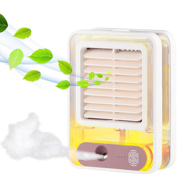 Portable Air Conditioner Humidifier Strong Wind |USB Mini Air Cooler Fan| Water Cooling Fan With 3 Speed Spray